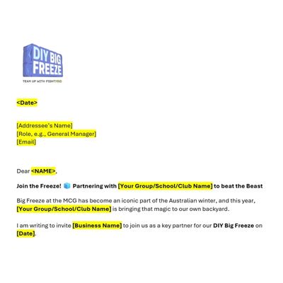 Template sponsorship request letter