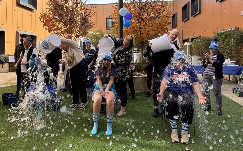 A DIY Big Freeze ice bucket challenge with a group of colleagues