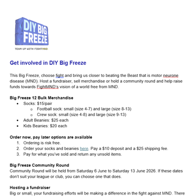 WA Sporting league newsletter content