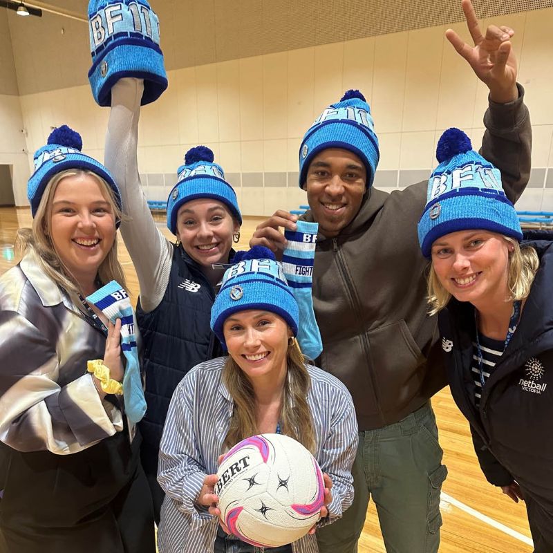A netball club taking on DIY Big Freeze